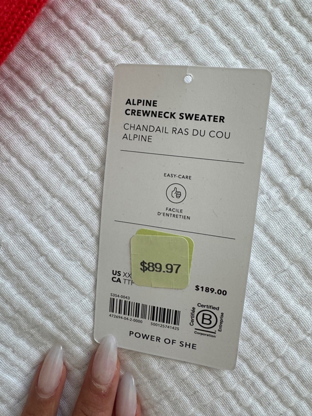 Alpine Gray CREWNECK SWEATER XXS - Picture 4 of 4